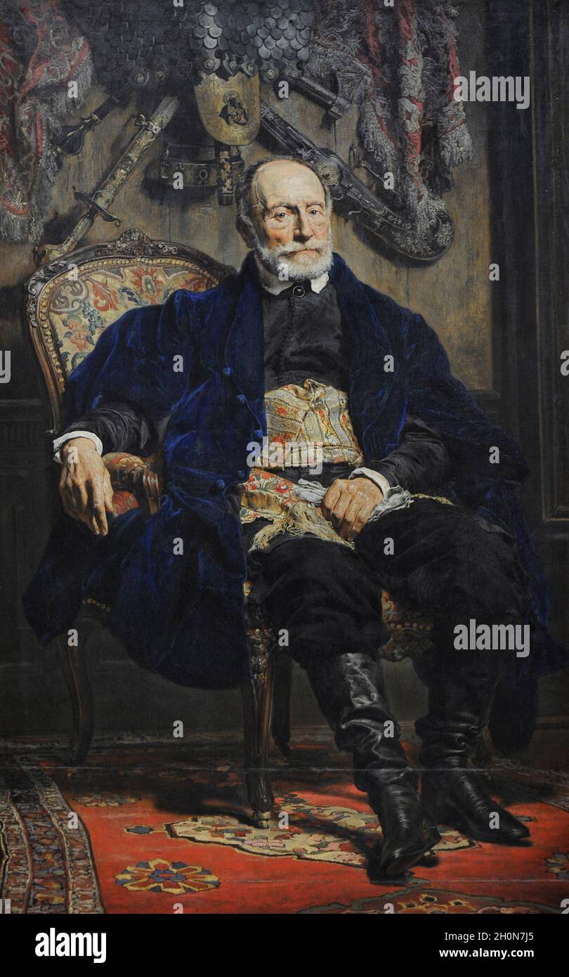Piotr Moszynski (1800-1879). Polish patriot and philanthropist. Portrait by Jan Matejko (1838-1893), 1874. 19th Century Polish Art Gallery (Sukiennice Stock Photo