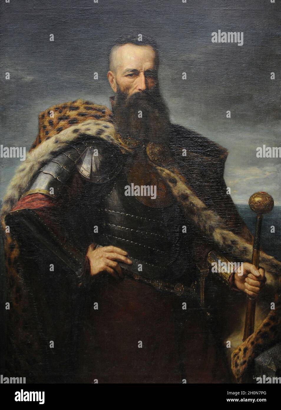 Stefan Czarniecki (1599-1665). Polish nobleman and general. Portrait by Leon Kaplinski (1826-1873), 1863.19th Century Polish Art Gallery (Sukiennice M Stock Photo