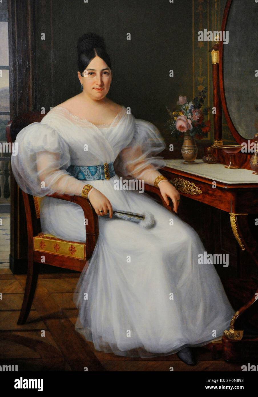 Francisco Lacoma y Fontanet (1784-1849). Spanish painter. Portrait of Carmen Moreno, Marchioness of Las Marismas del Guadalquivir, 1833. Museum of Rom Stock Photo