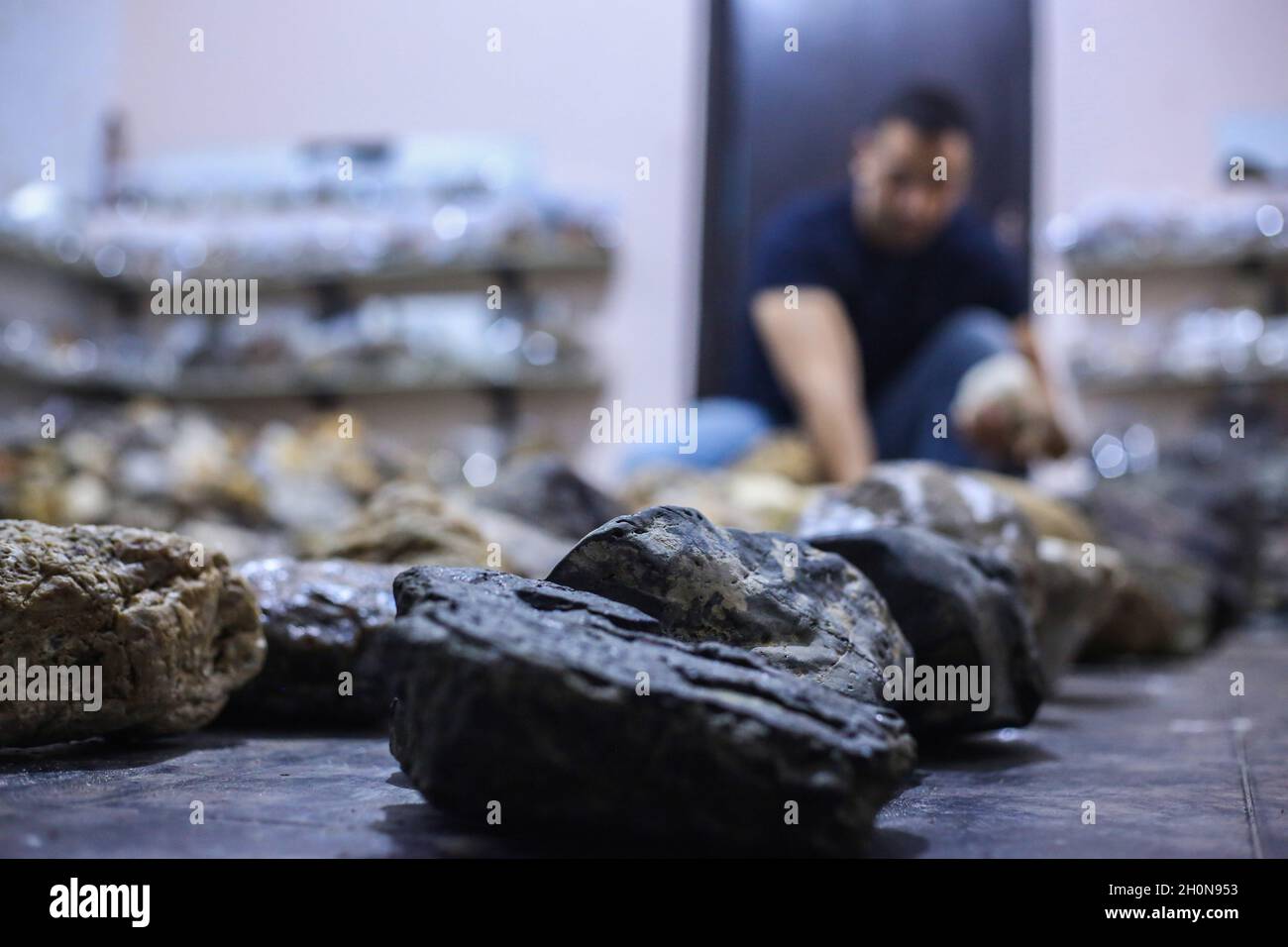 Precious, rare and distinctive stones are displayed in an exhibition at ...