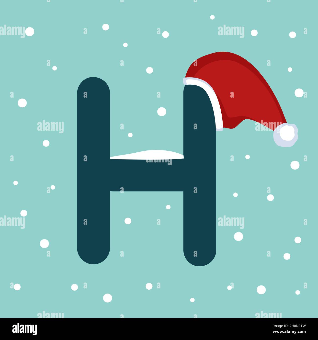 capital letter b with red santa's hat and christmas design elements  isolated on white background. can be used for holiday season card, nursery  decorat Stock Vector Image & Art - Alamy