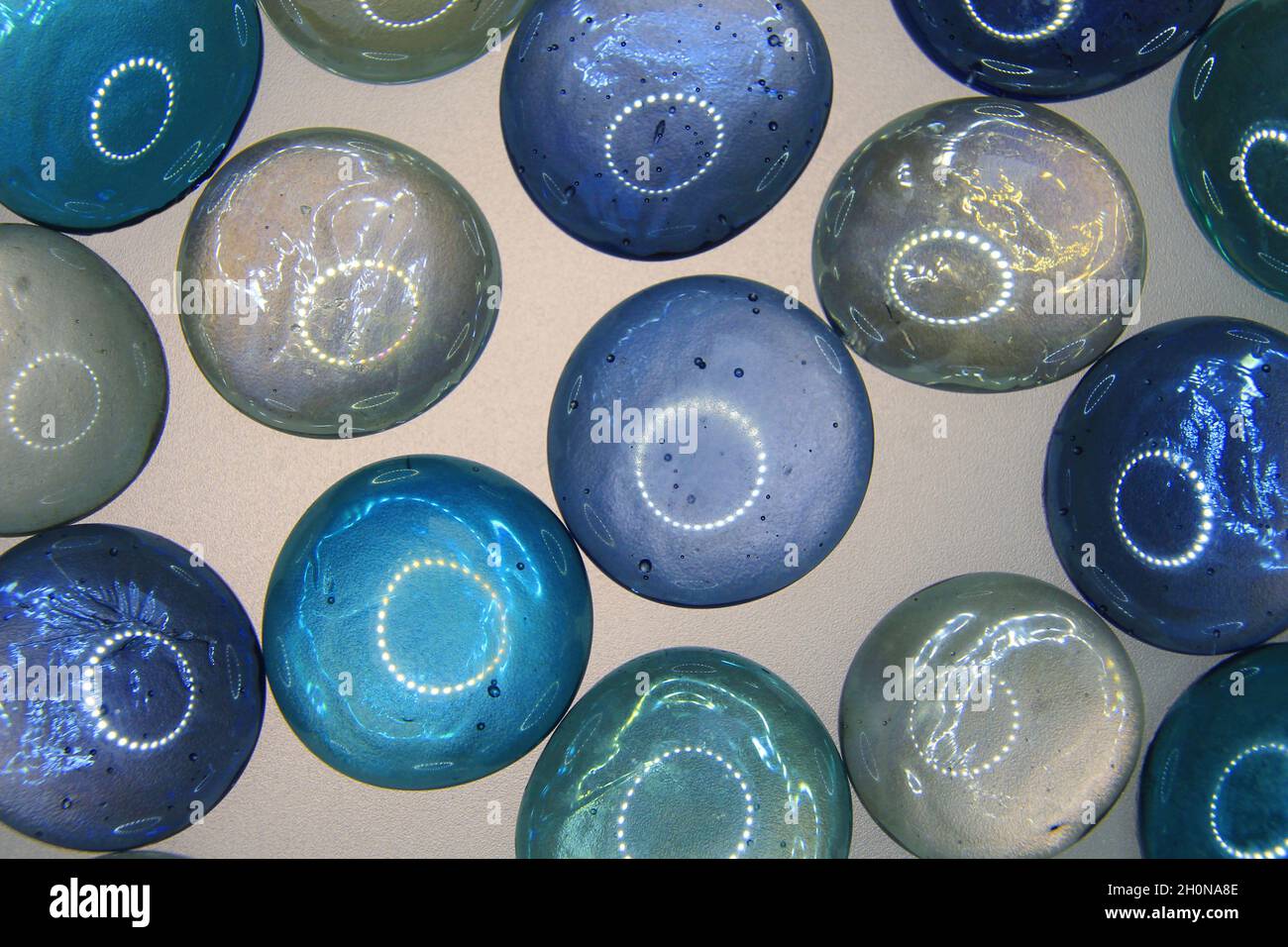 background from multicolored glass spheres with backlight Stock Photo