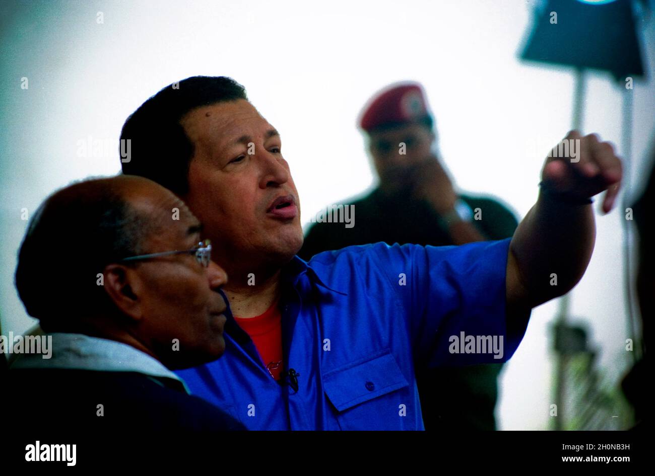 VENEZUELAN POLITICS / POLITICA EN VENEZUELA.Portrait of Hugo Chavez Frias / Retrato de Hugo Chavez Frias.Caracas - Venezuela 2006.(Copyright © Aaron Sosa) Stock Photo