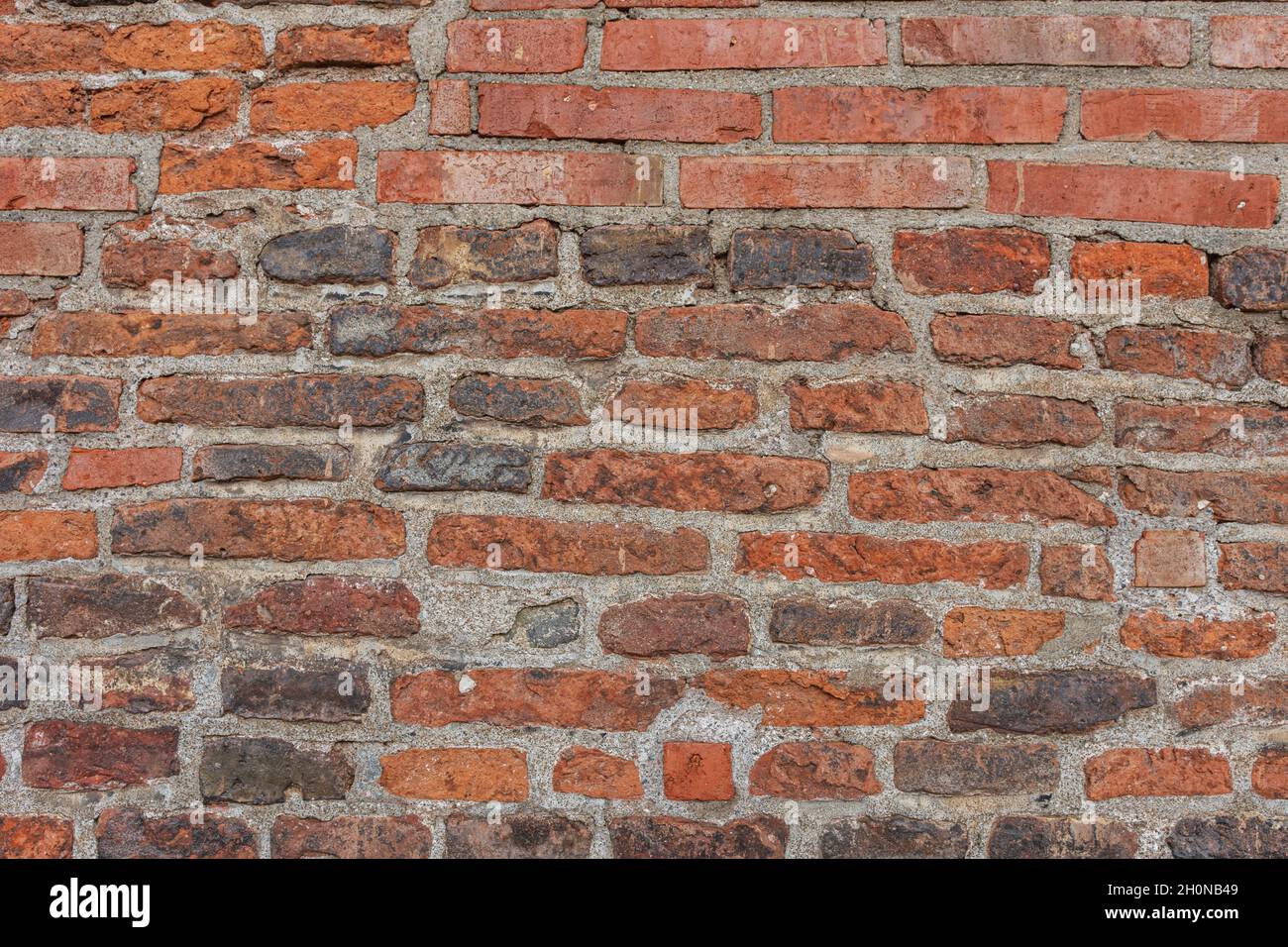 Old red brick wall texture background. Abstract backdrop Stock Photo
