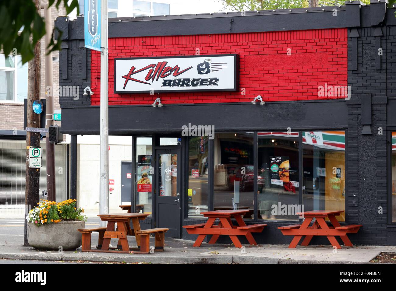 Killer Burger, 4644 NE Sandy Blvd, Portland, Oregon. exterior