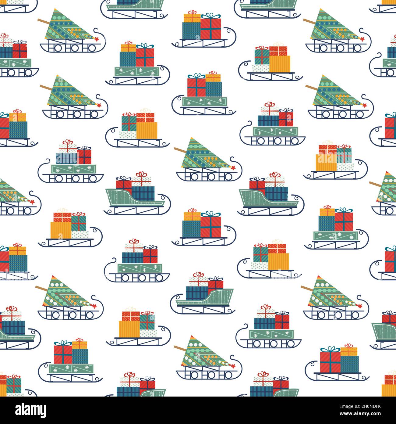 Santa presents in shopping Stock Vector Images - Alamy