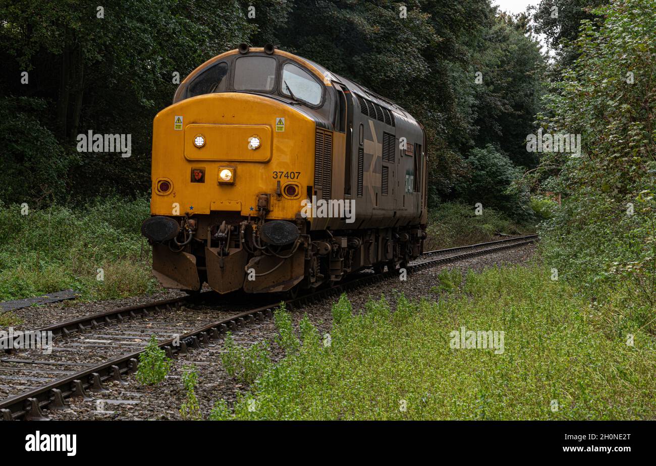 Class  37 British railways locomotive Stock Photo