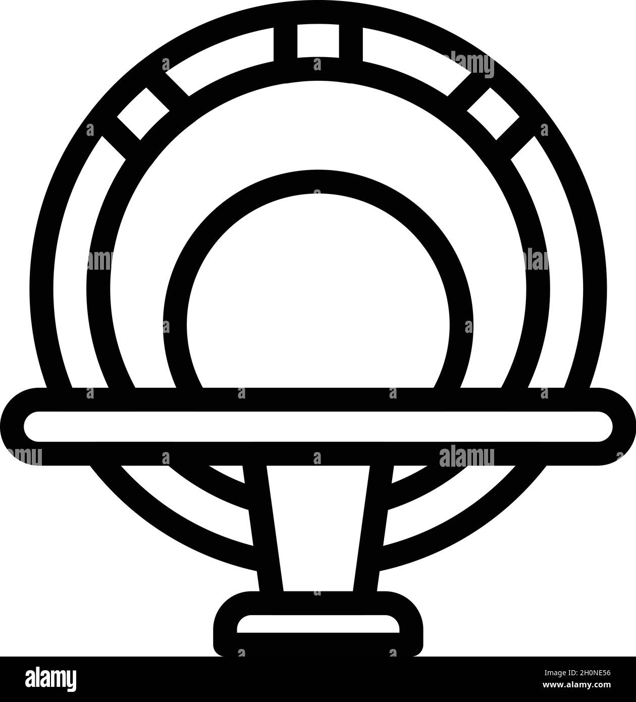 Xray mri icon outline vector. Magnetic tomography. Medical scanner Stock Vector