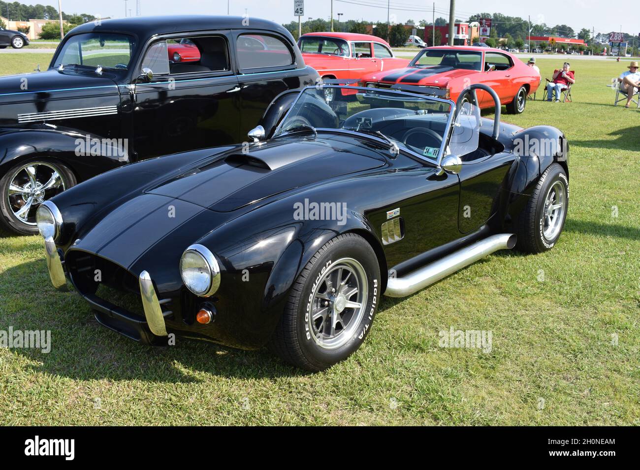 A Shelby Cobra on display at a Car Show Stock Photo Alamy