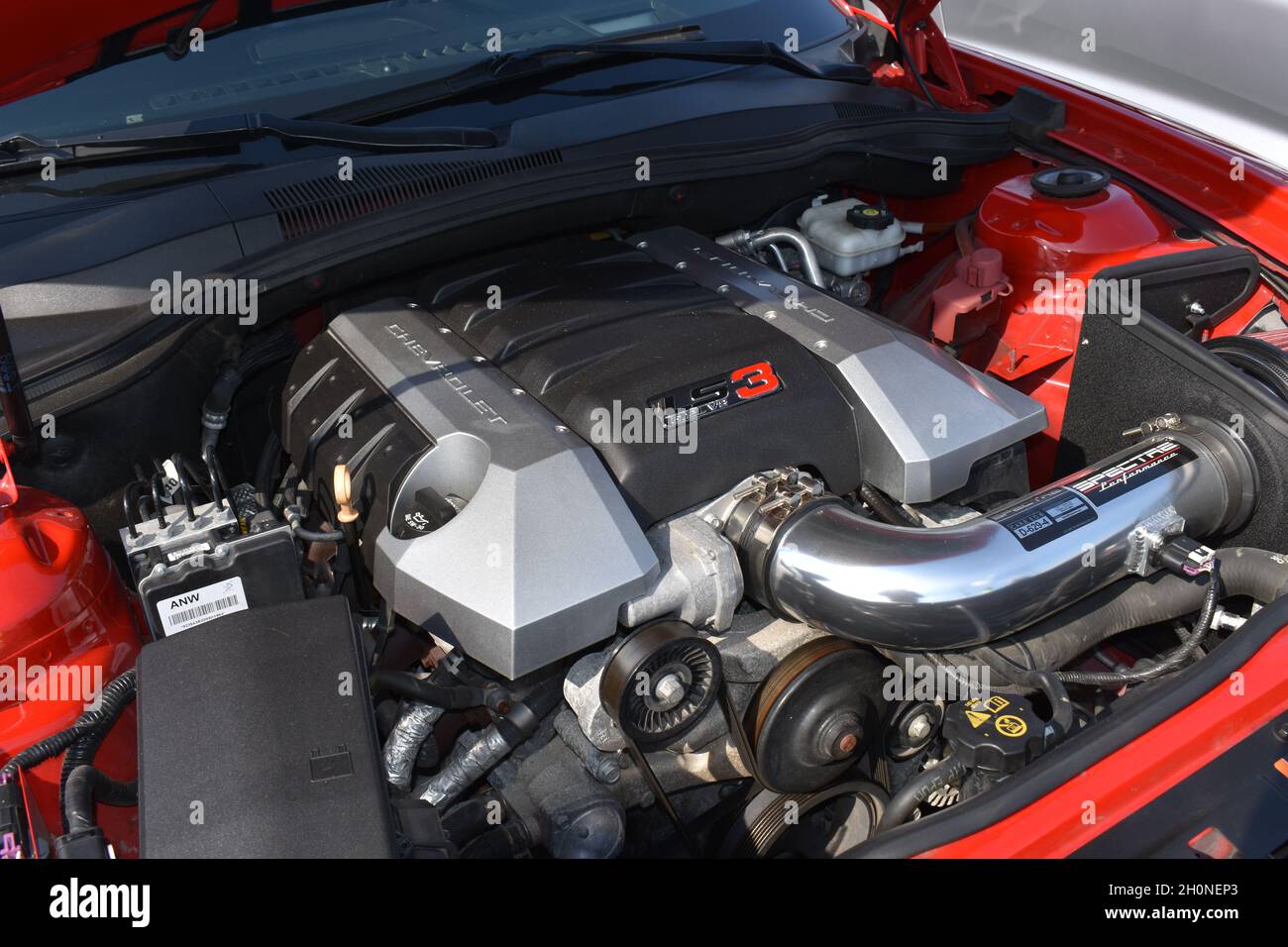 A Chevrolet Camaro equipped with a 6.2 LS3 Engine Stock Photo - Alamy