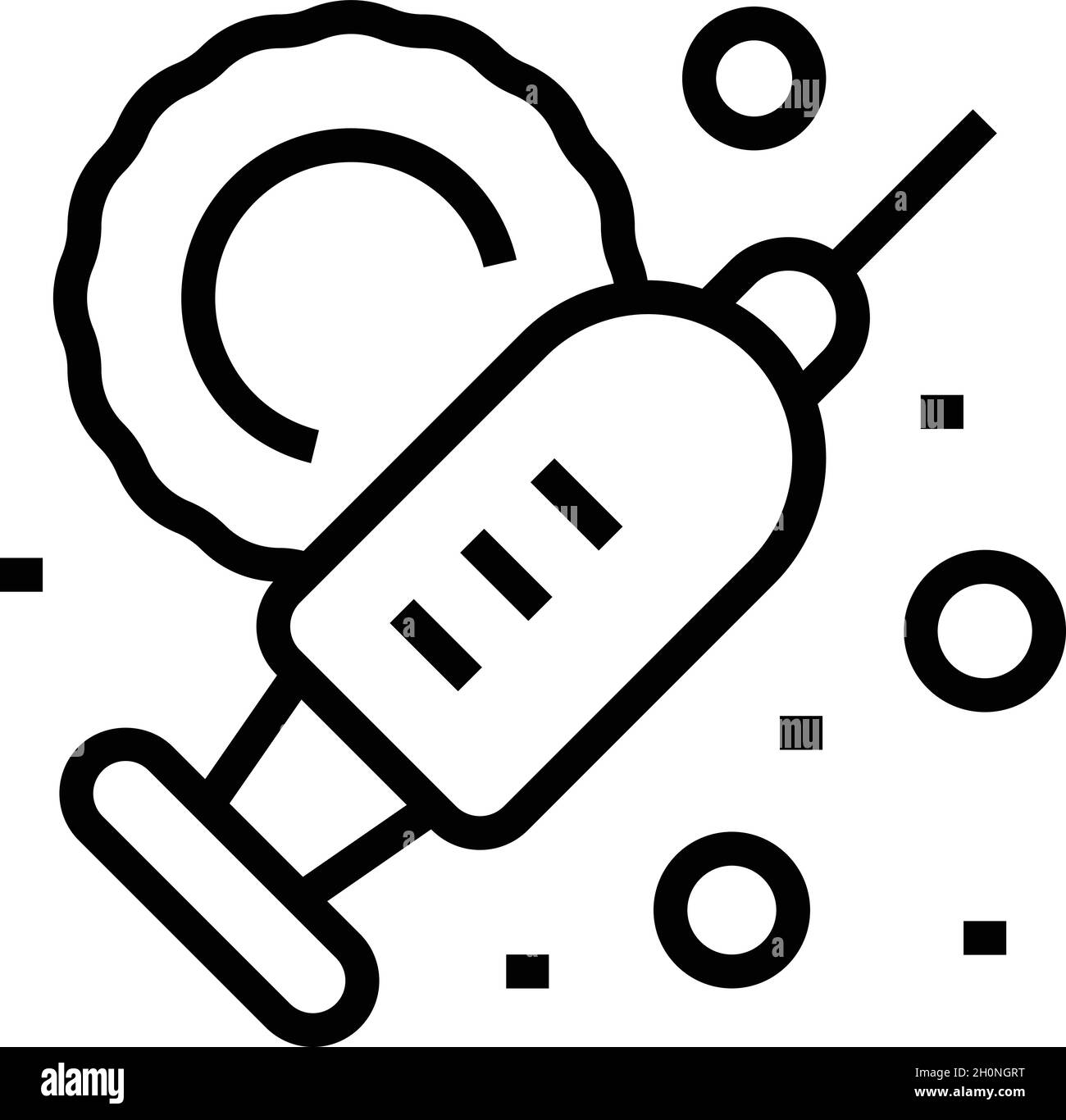 Virus syringe ampule icon outline vector. Vial vaccine. Bottle ...