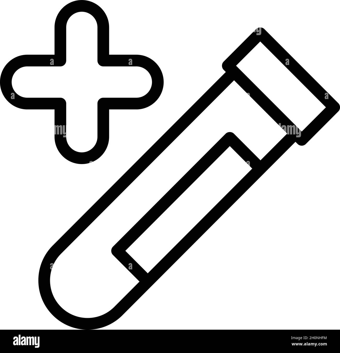 Medical blood test tube icon outline vector. Chemistry laboratory. Drug
