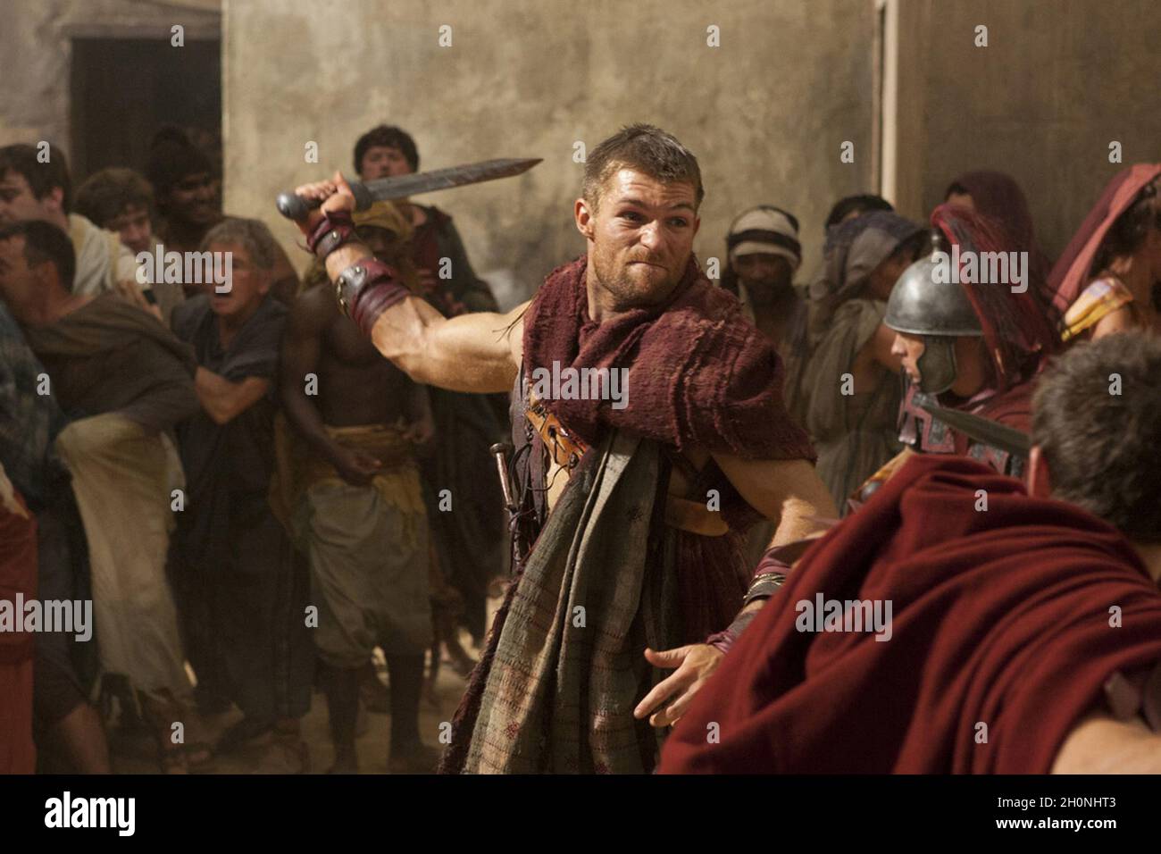 Los Angeles.CA.USA. Liam McIntyre as the new Spartacus in the new ©Starz  Entertainment tv series Spartacus:Vengeance (2012). Listed as the Season 2  of a series that started in showing in 2010 as, image size:1300x956
