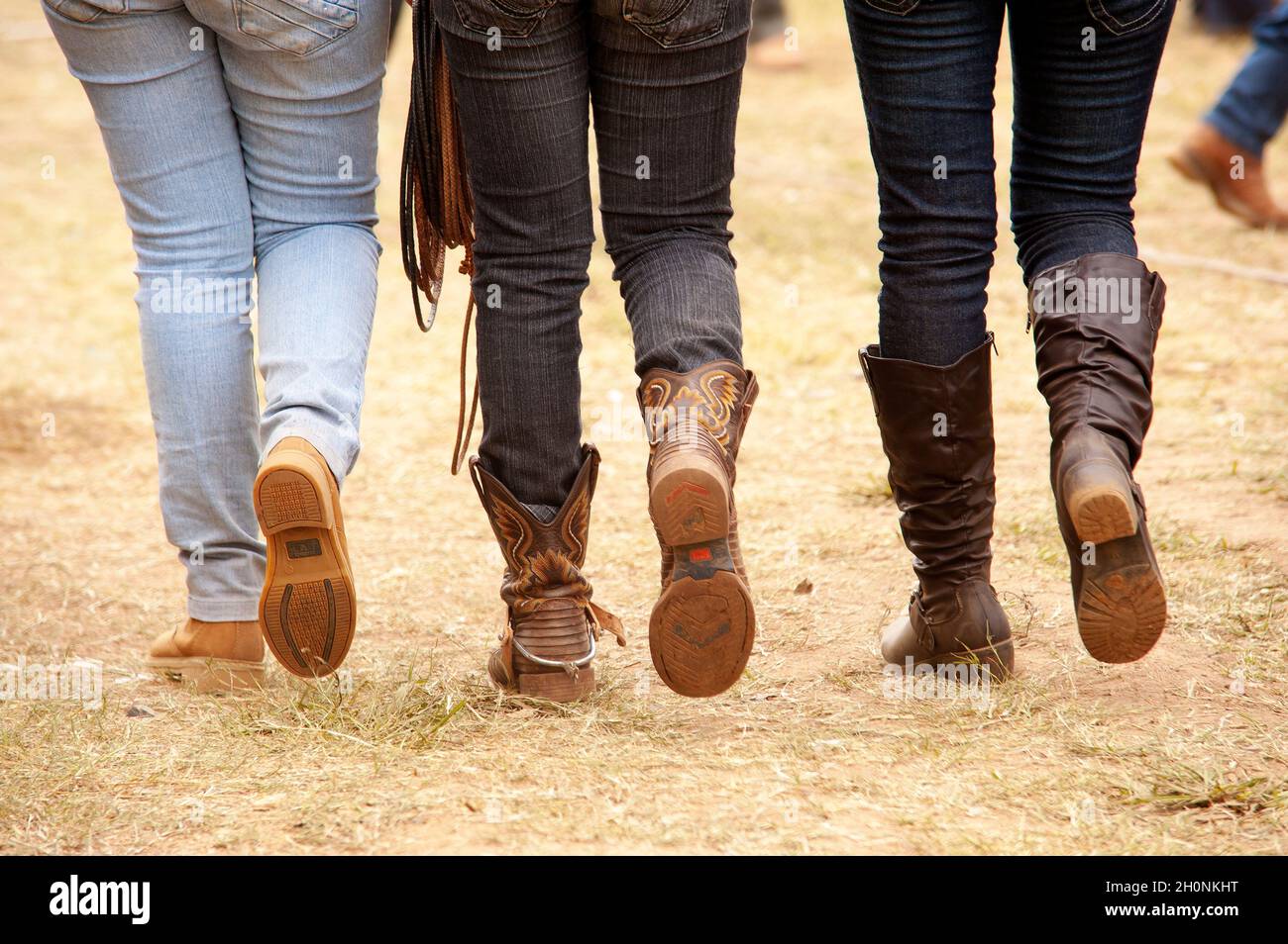 Shoes style on a Rodeo, a traditional event in Bonito, Mato Grosso do ...