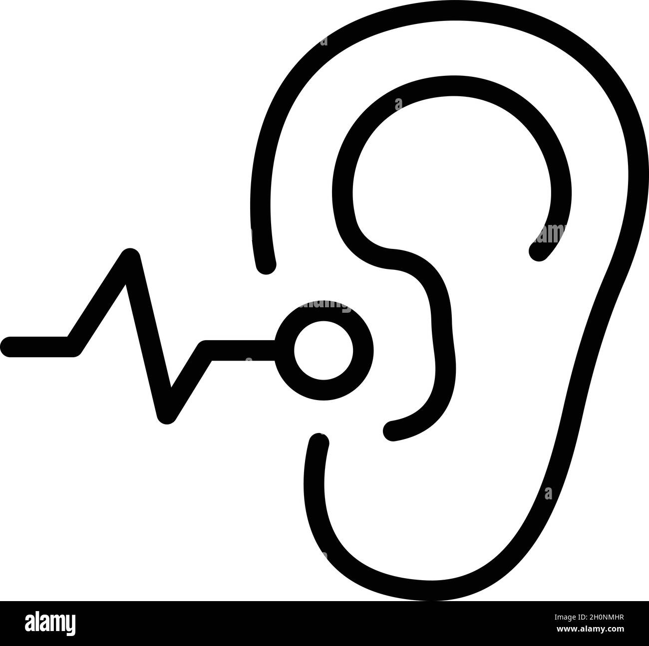 Safety earplugs icon outline vector. Quiet noise. Listen reduction Stock Vector