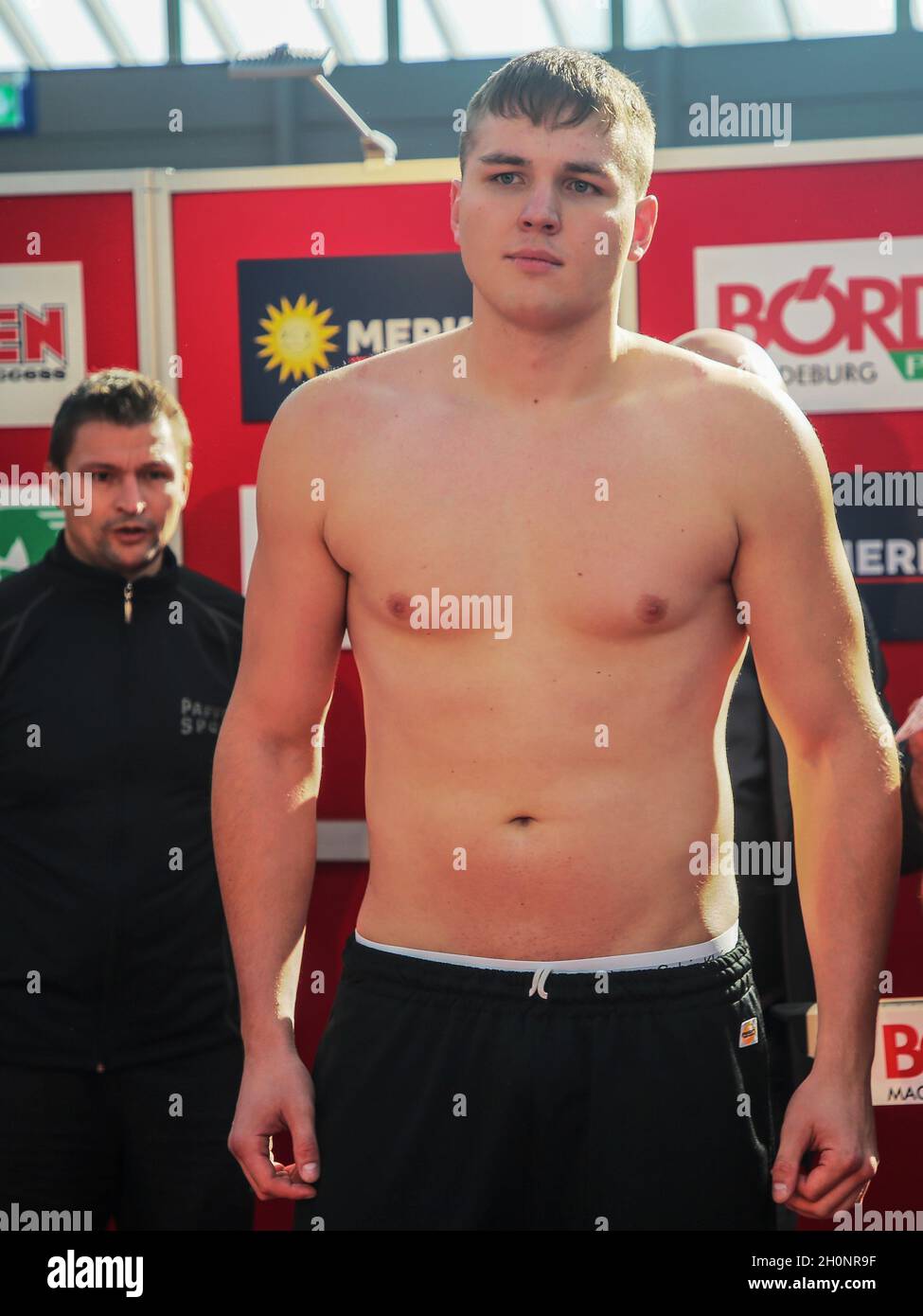 Heavyweight Boxer Viktor Jurk After Weighing In Before His Fight At The SES  Boxing Gala On October 9th, 2021 In Magdeburg Stock Photo - Alamy