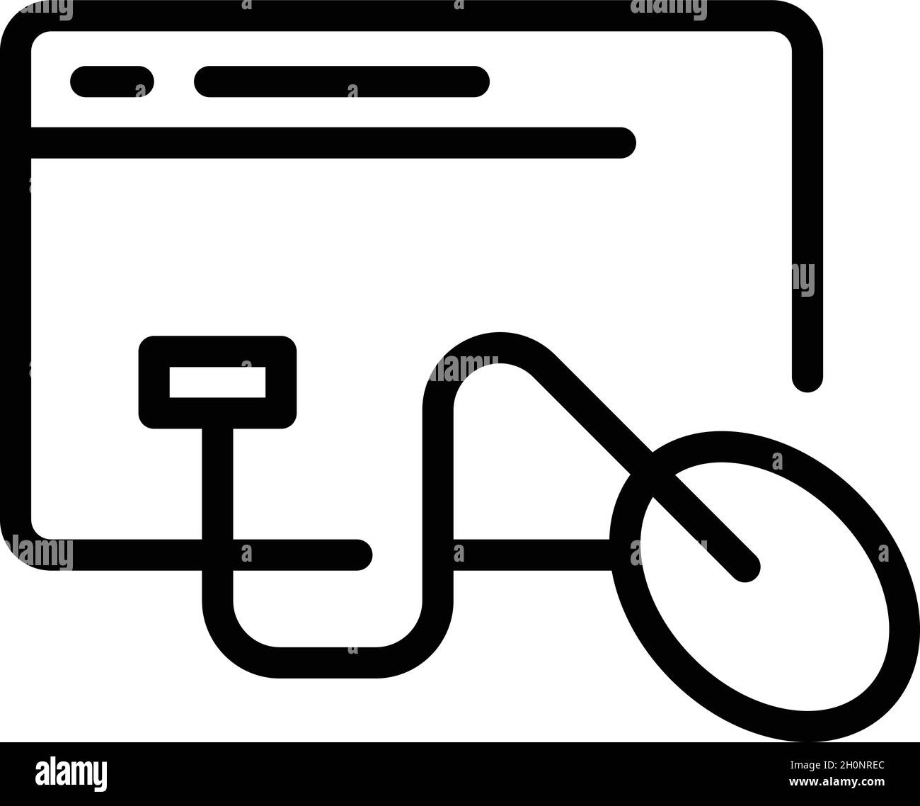 Cms web mouse icon outline vector. Design html. Graphic code Stock ...