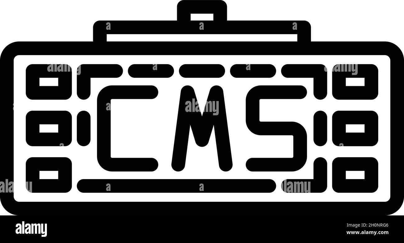 Cms keyboard icon outline vector. Web design. Graphic code Stock Vector ...