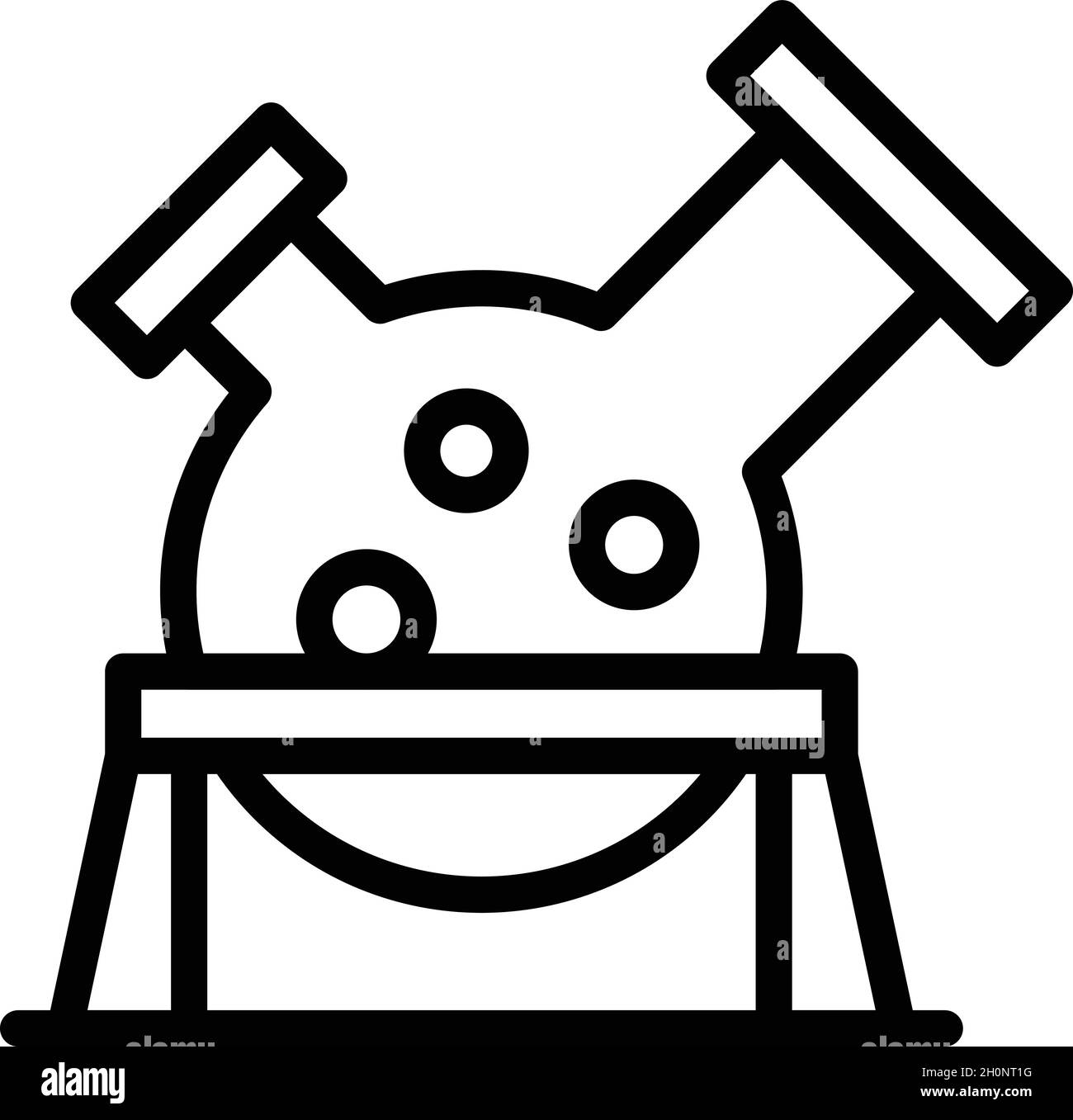 Lab boiling flask icon outline vector. Medical laboratory. Scientist