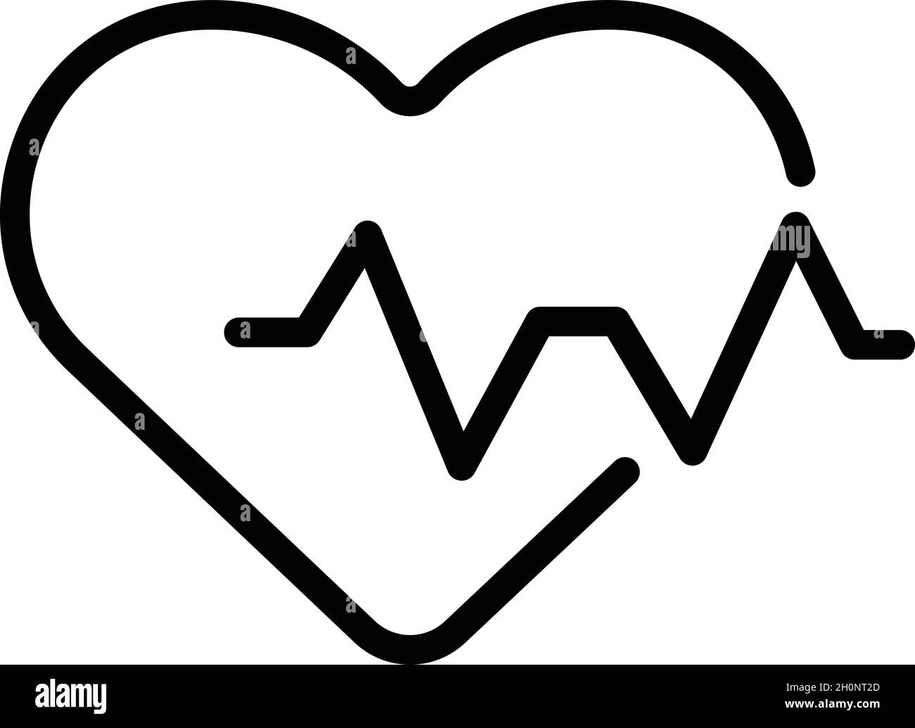 High heart rate icon outline vector. Beat pulse. Cardiac heartrate ...