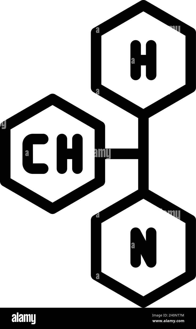 Chemical formula icon outline vector. Lab science. Chemistry test Stock ...
