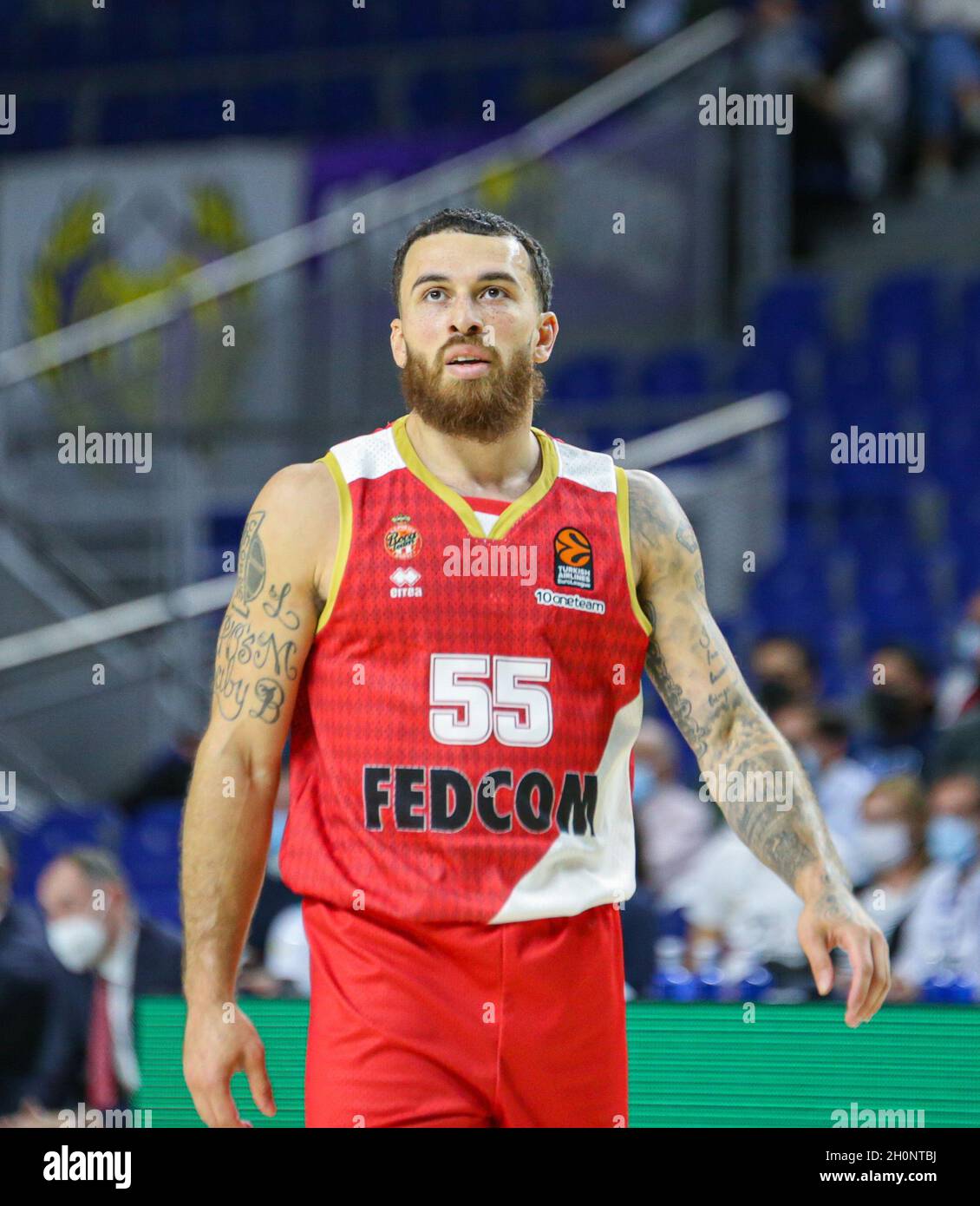 Wizink Center. 13th Oct, 2021. Madrid, Spain; Turkish Airlines Euroleague  Basketball; game 3; Real Madrid versus AS Monaco; Mike James (AS Monaco)  Credit: Action Plus Sports/Alamy Live News Stock Photo - Alamy