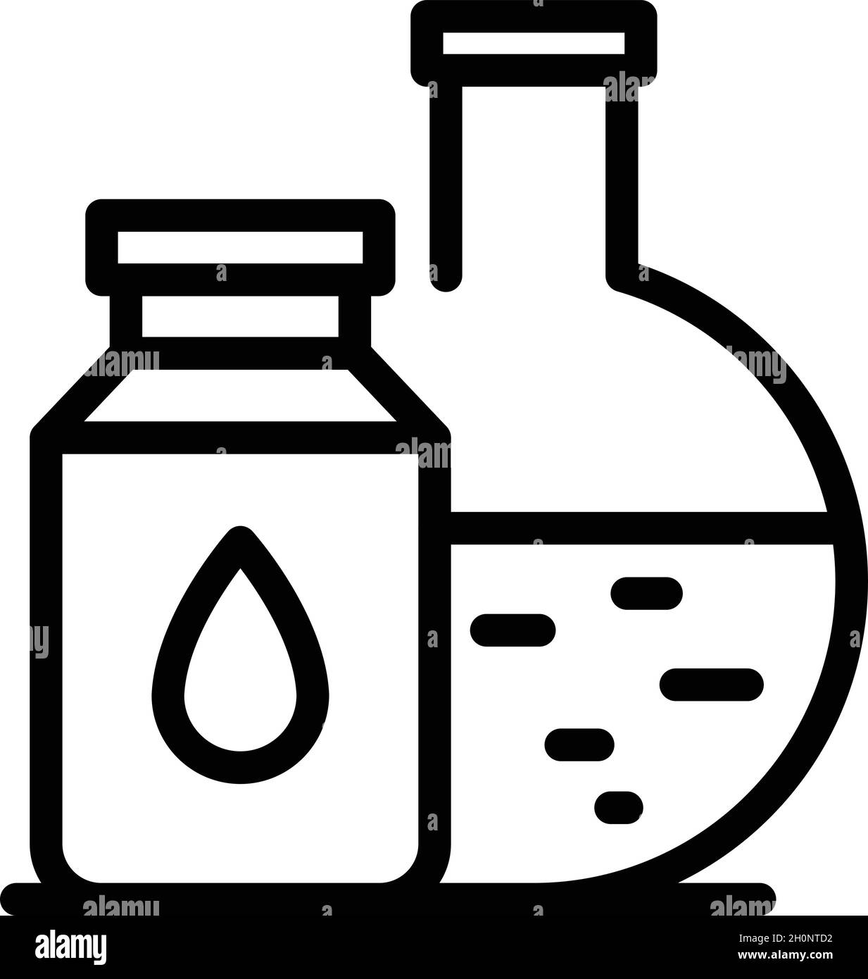 Lab equipment icon outline vector. Science research. Chemistry tool ...