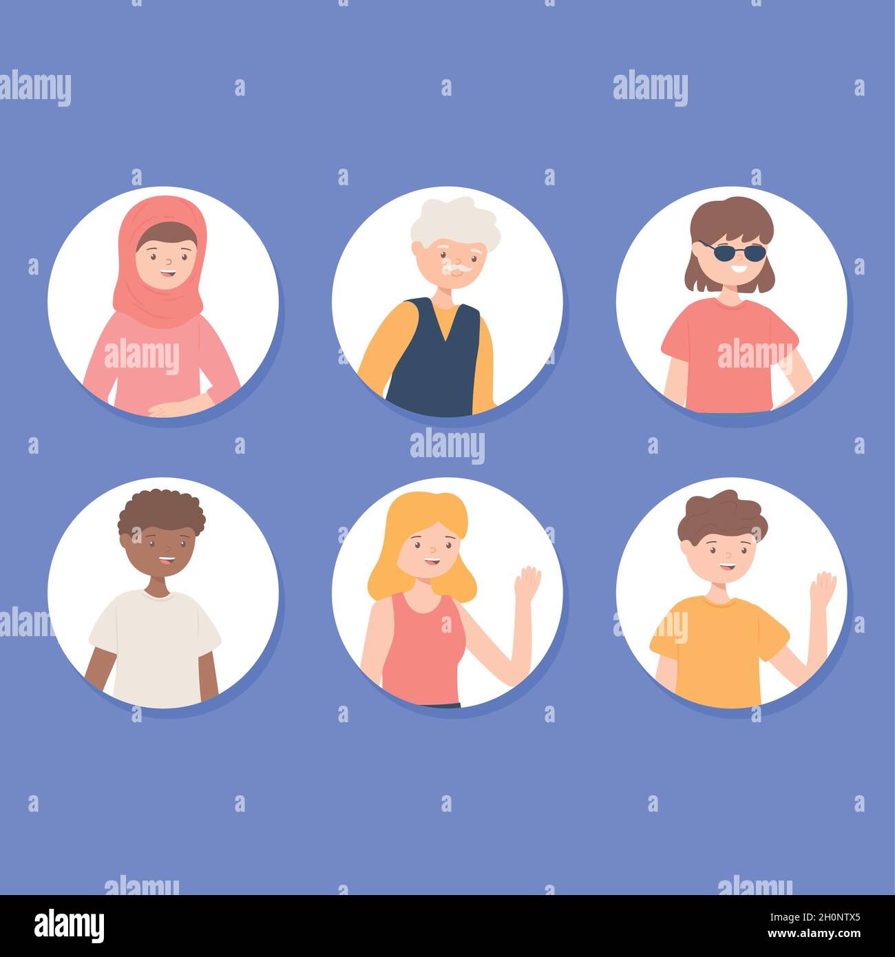 diverse multiracial of people Stock Vector Image & Art - Alamy