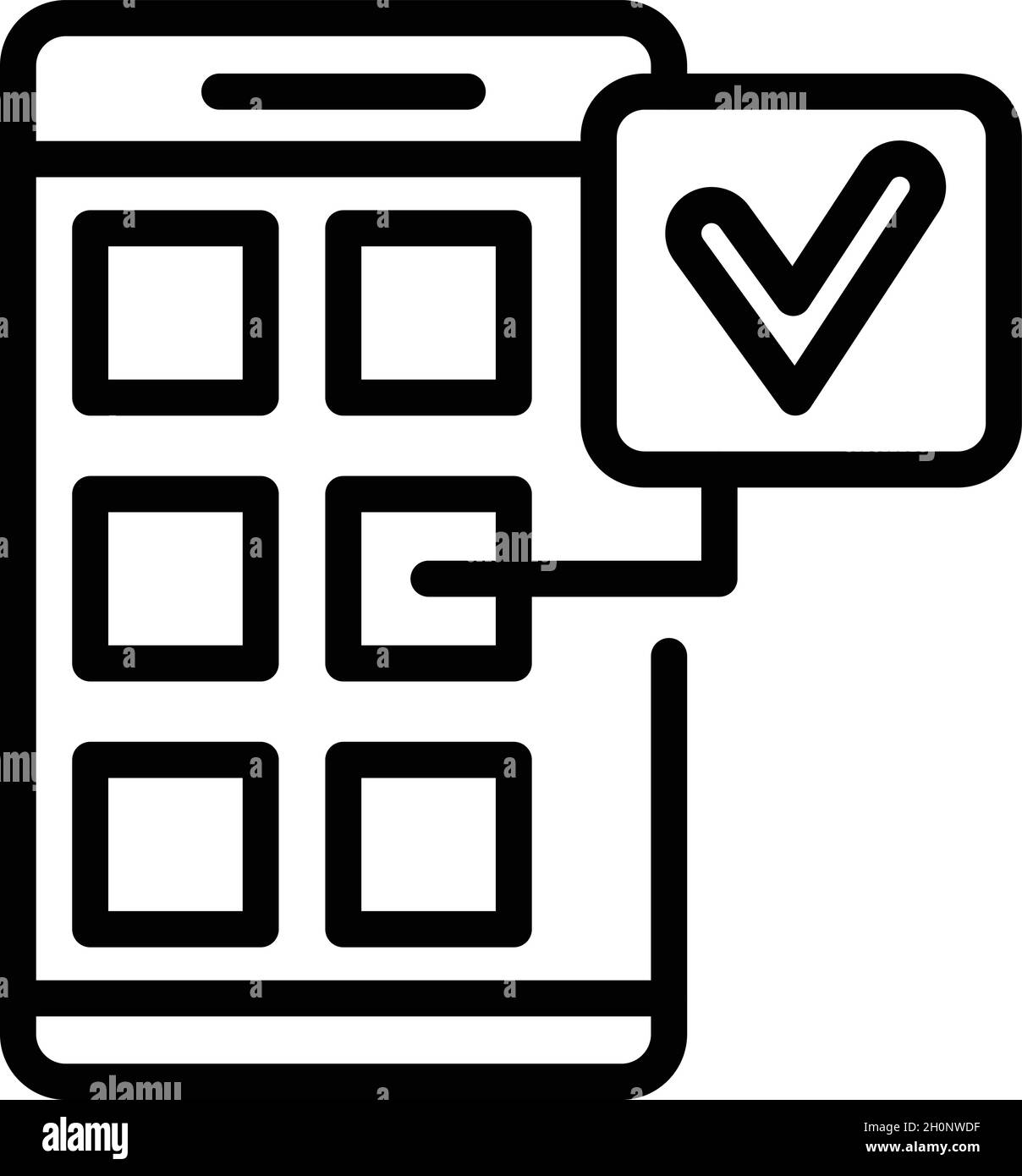 Code step phone icon outline vector. Login verify. Secure certificate ...