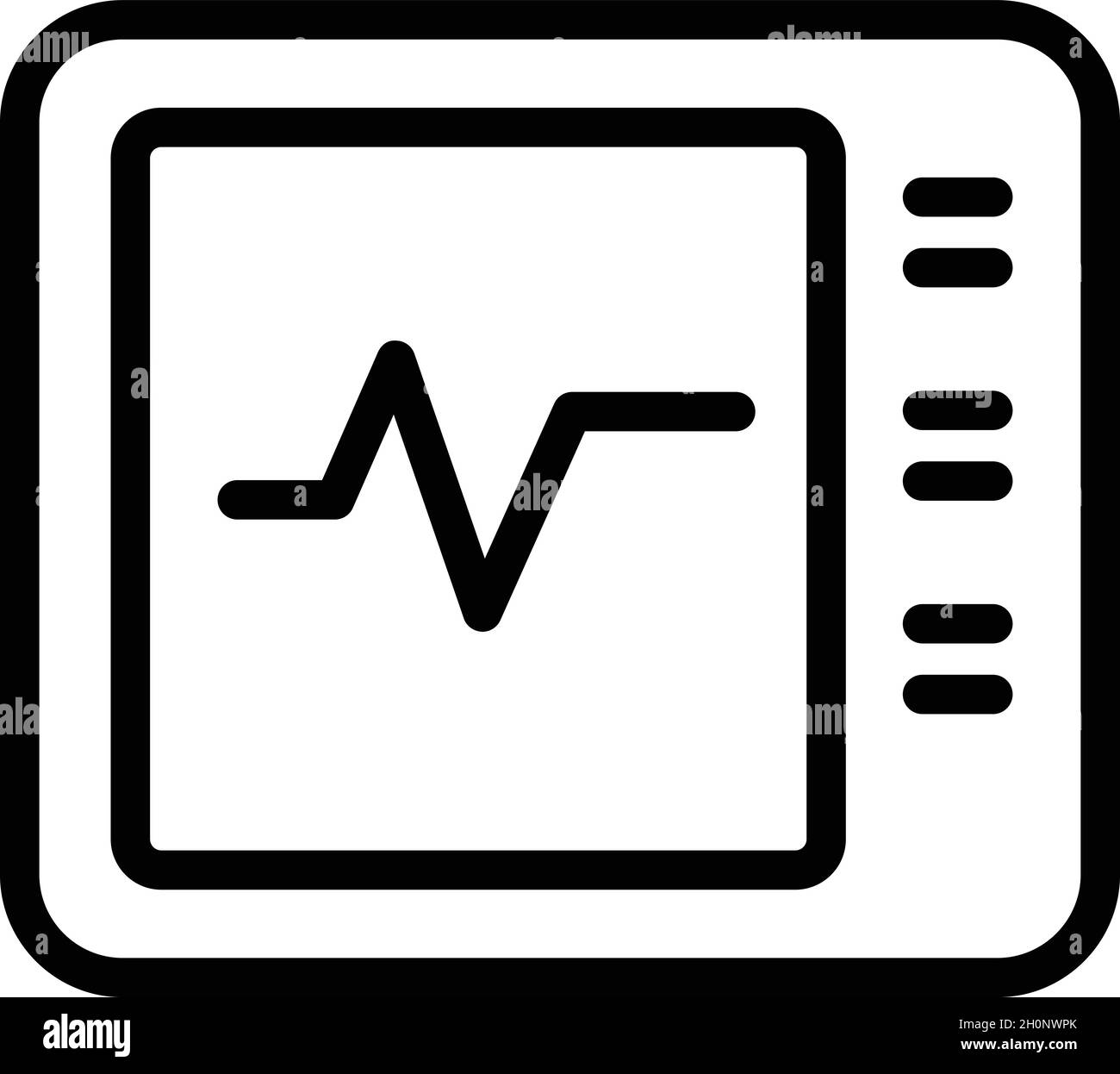 Heart rate monitor icon outline vector. Pulse ekg. Medicine cardiac ...