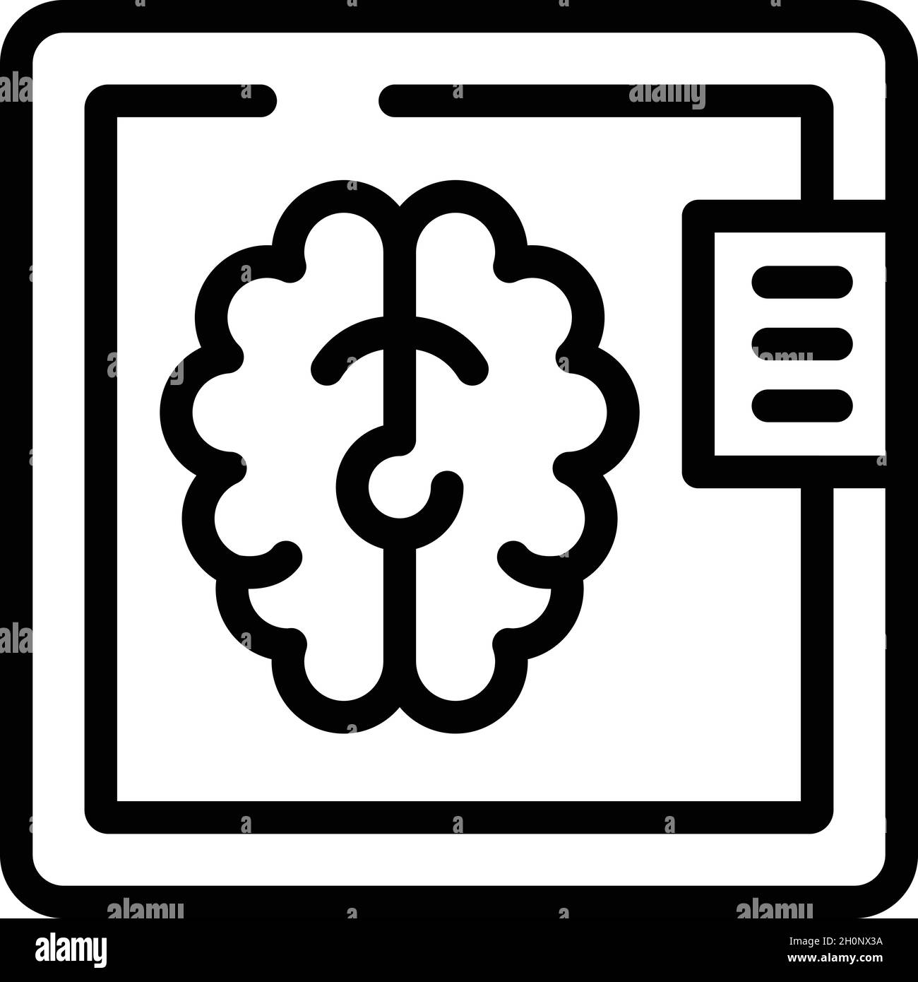 Brain mri image icon outline vector. Health medical. Human body Stock Vector