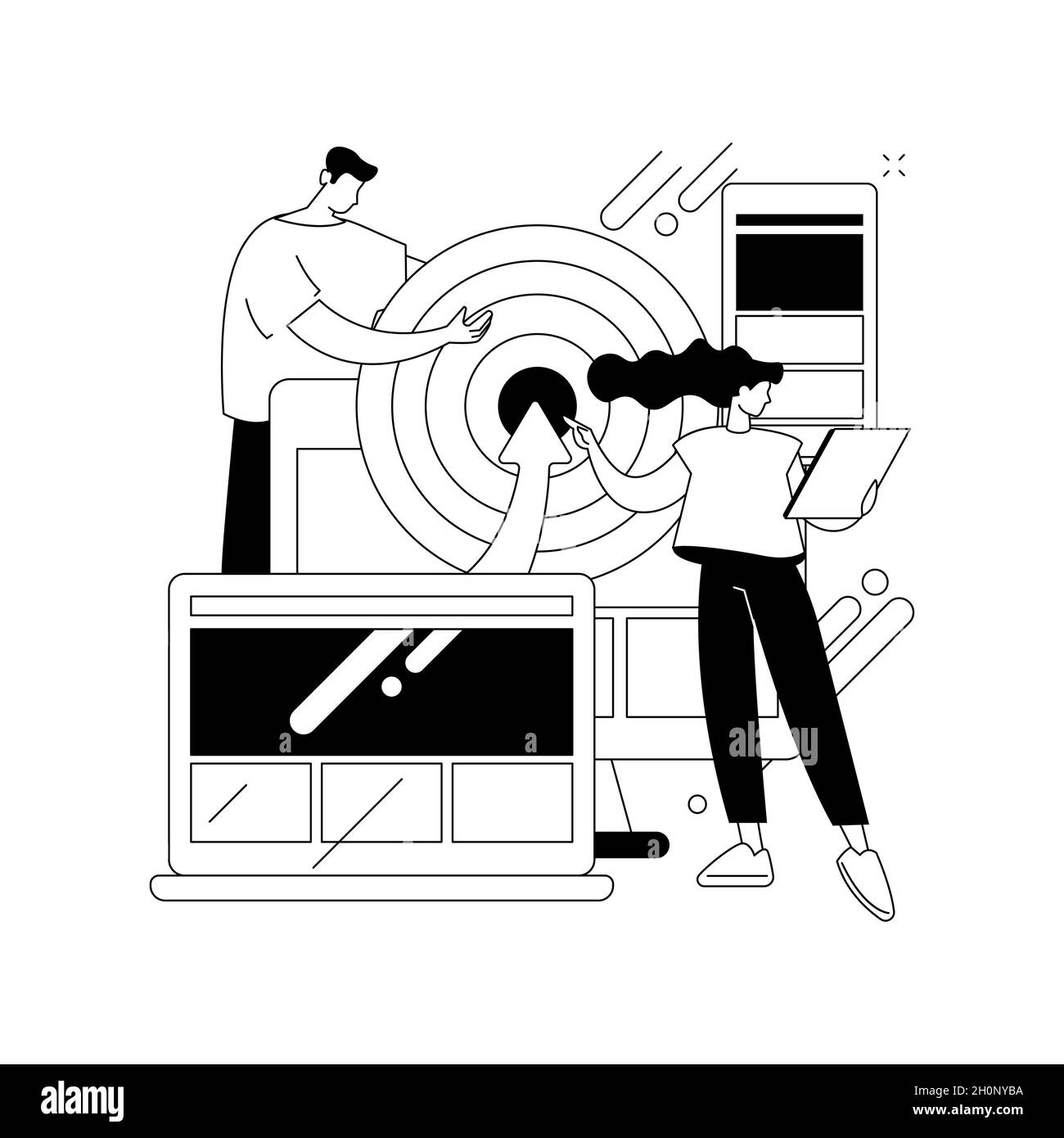 Multi device targeting abstract concept vector illustration Stock ...