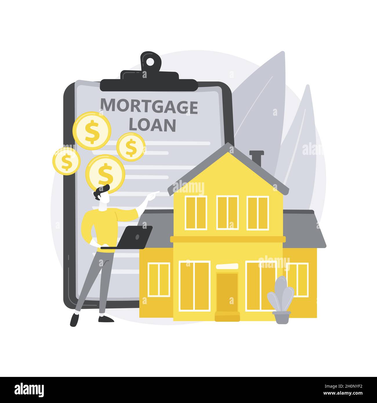 Mortgage loan abstract concept vector illustration Stock Vector Image