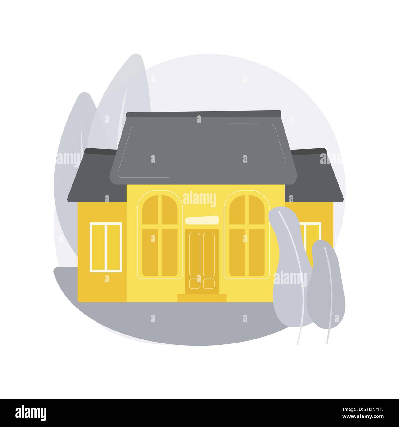 Detached house abstract concept vector illustration. Stock Vector