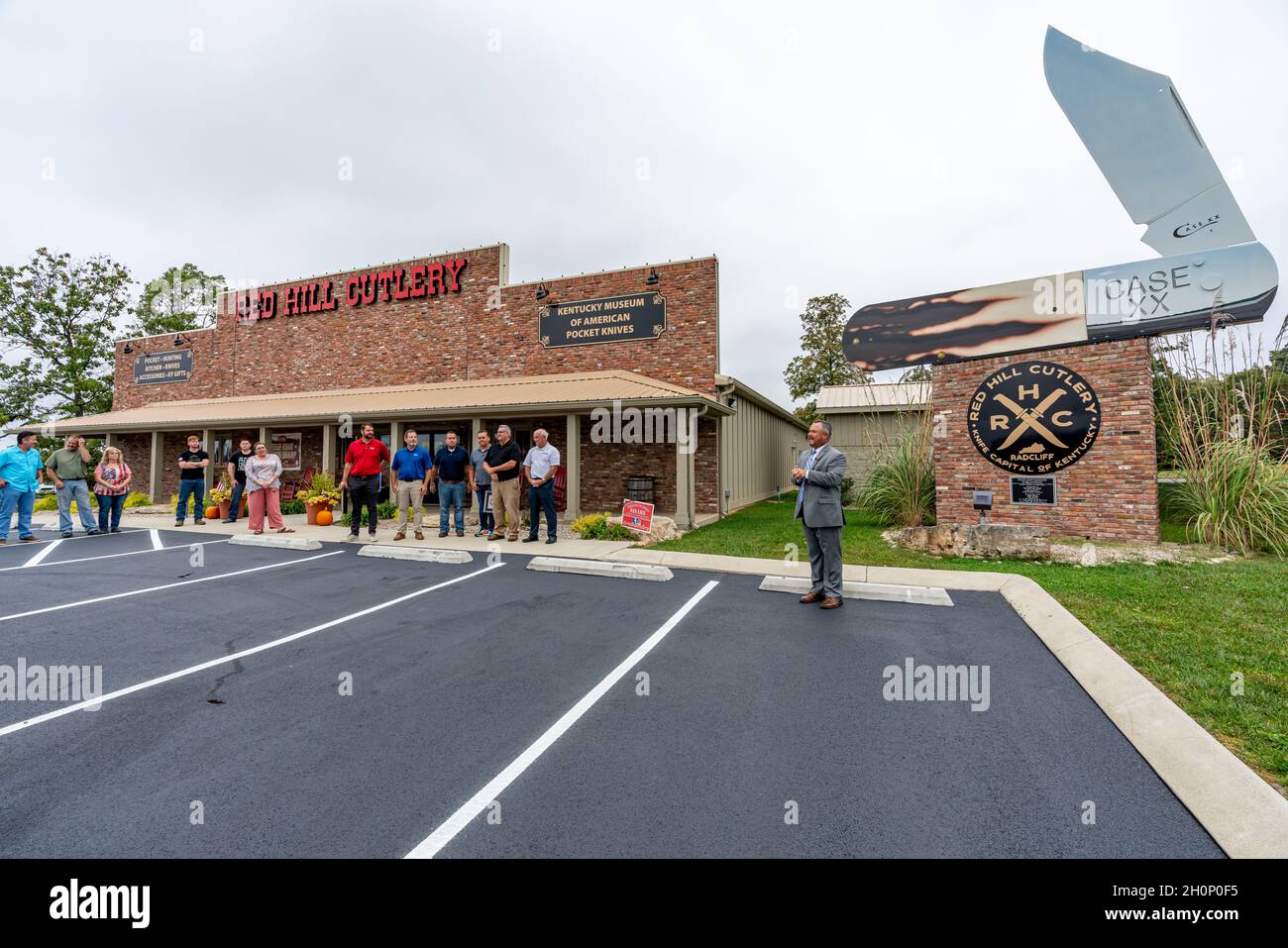Radcliff, KY, USA October 13, 2021 Mayor JJ Duvall addresses the
