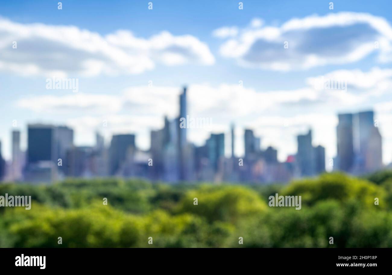 Blurred image of New York City skyline Stock Photo - Alamy