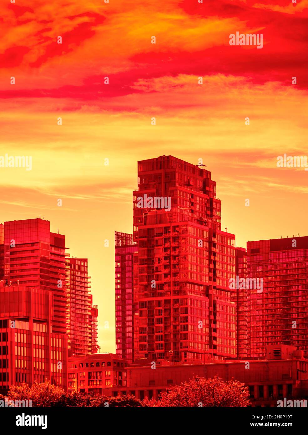 Group of modern highrise apartment buildings Stock Photo Alamy