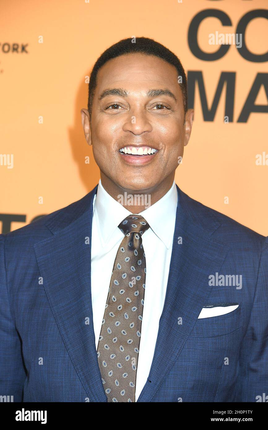 Don Lemon attends the 'THOUGHTS OF A COLORED MAN' Broadway Opening Night on October 13, 2021 at The Golden Theatre in New York, New York, USA. This is the first play in Broadway history to be written, directed by, starring and lead produced by black artists. Robin Platzer/ Twin Images/ Credit: Sipa USA/Alamy Live News Stock Photo
