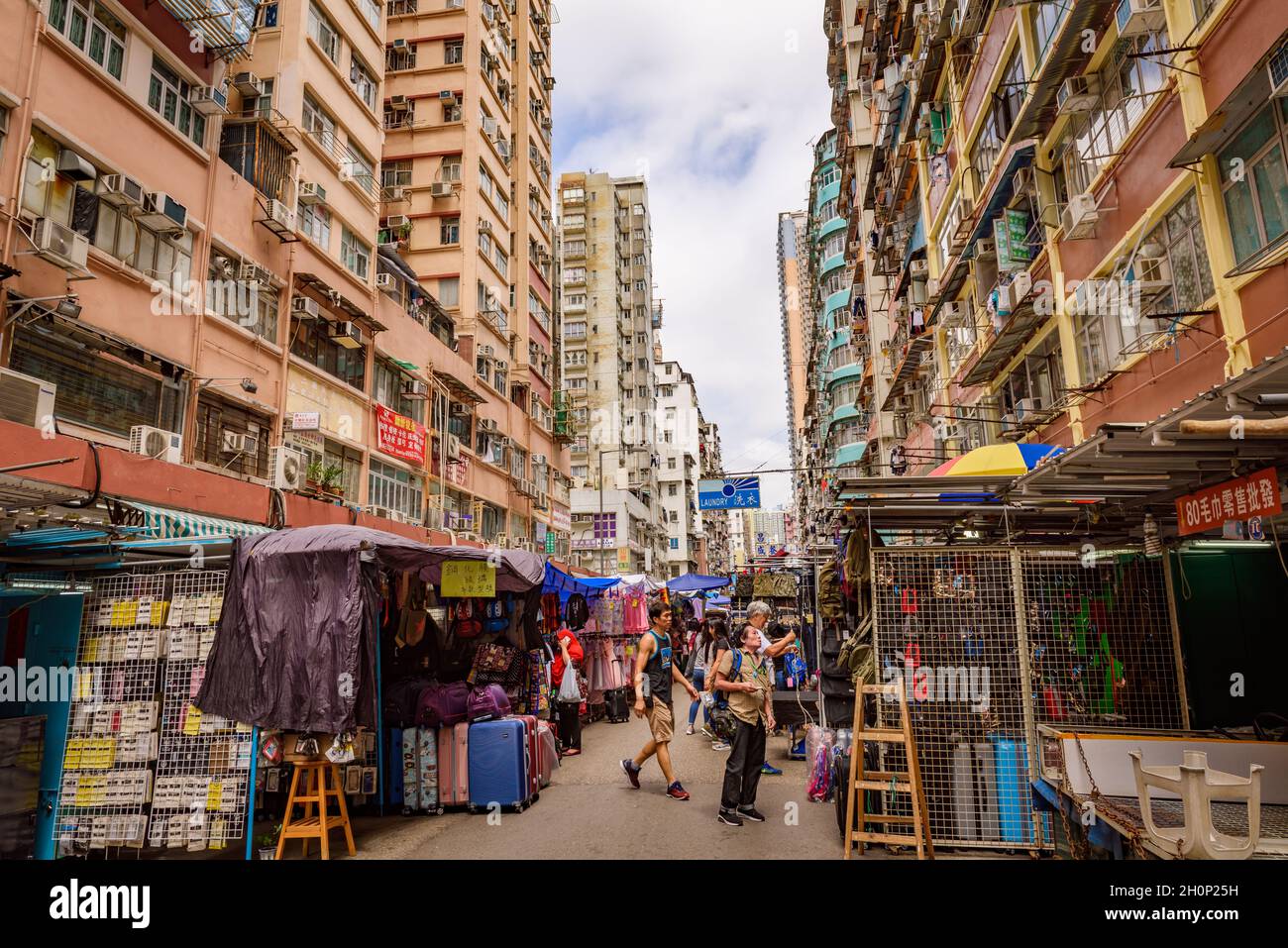 Hong Kong, China - 05 May 2018: Historical and old shophouses in ...