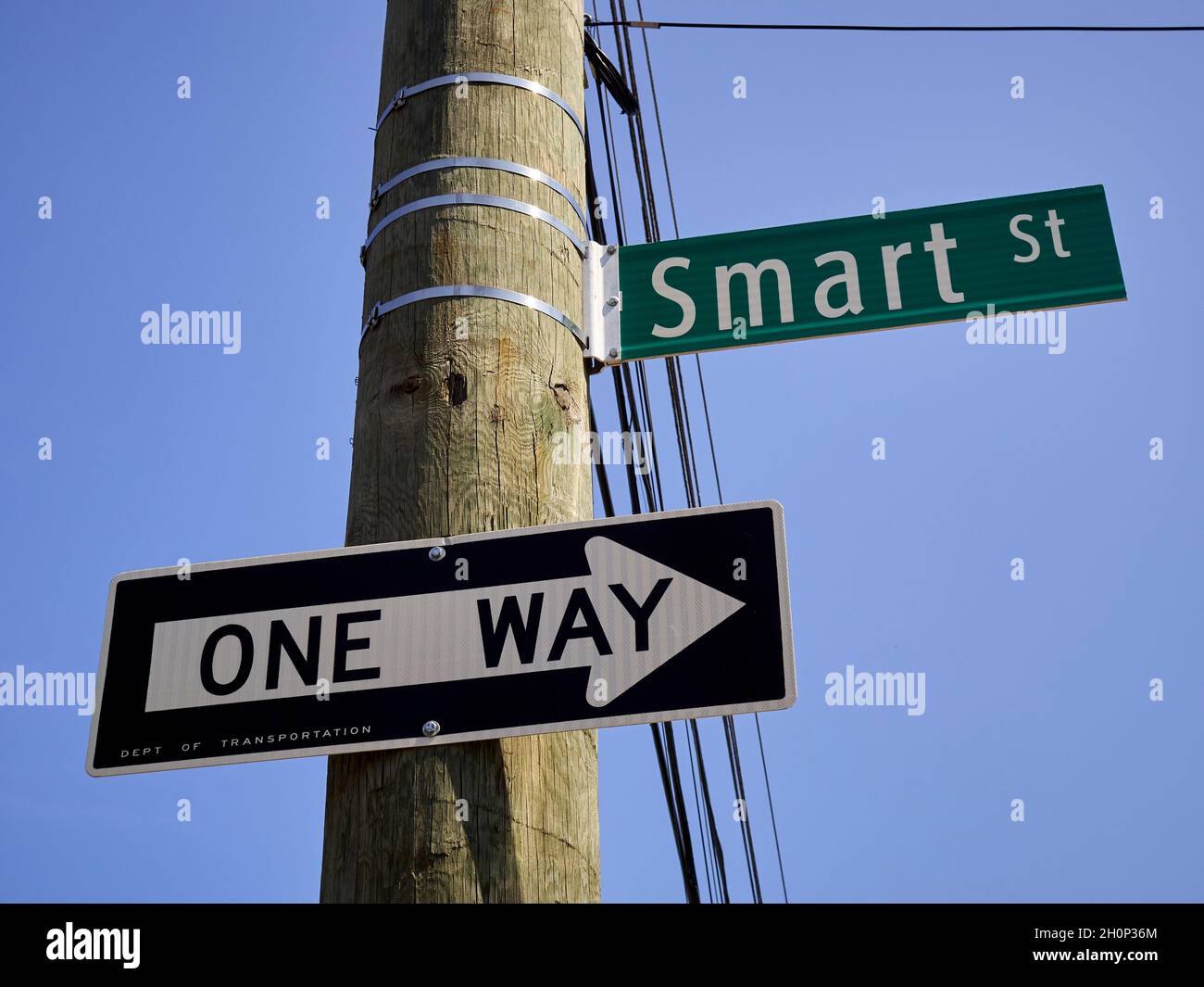 Smart Street, Flushing, Queens, New York City, USA Stock Photo