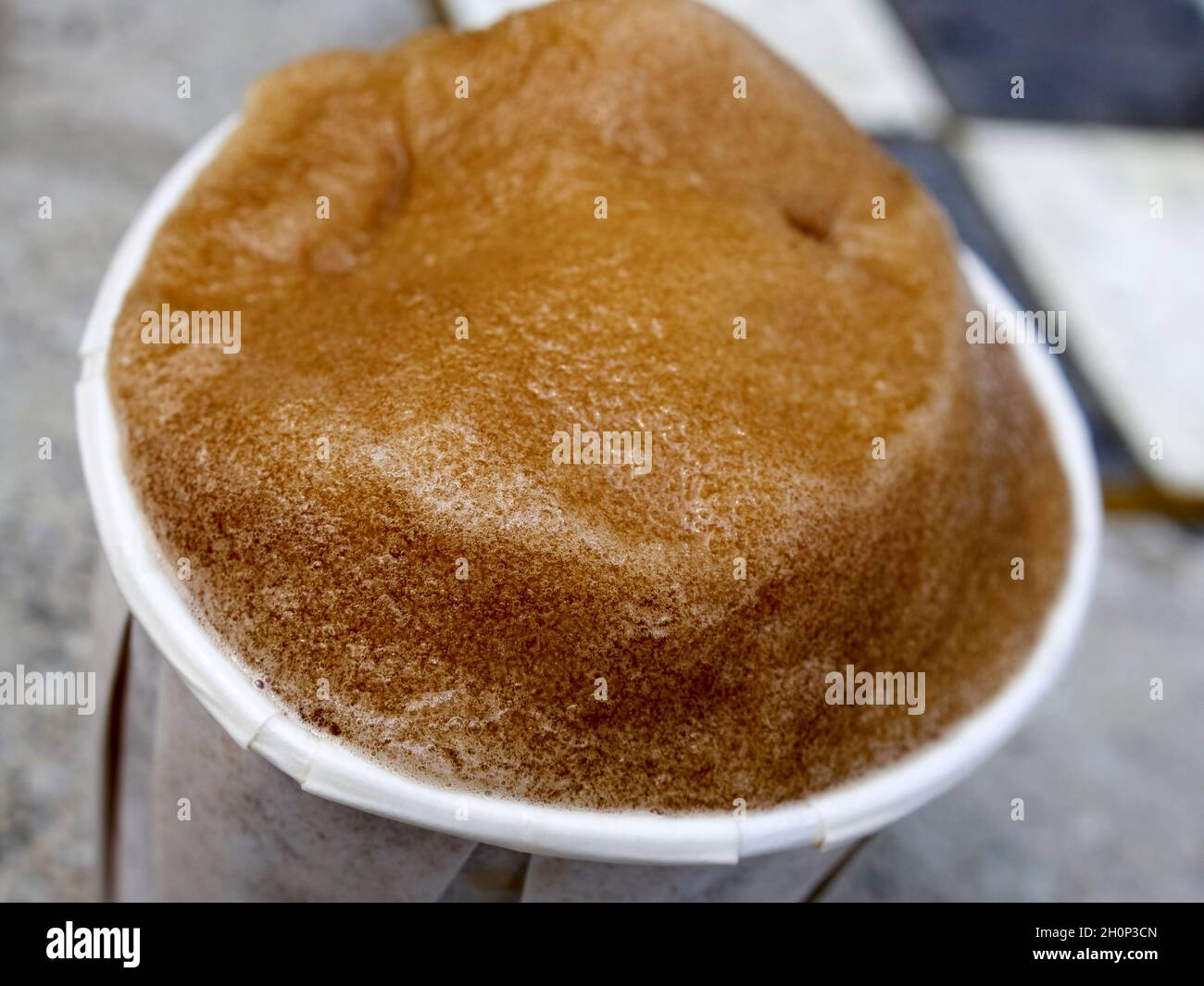 Coffee flavored Italian Ices from the Lemon Ice King of Corona in Queens, New York City, USA Stock Photo