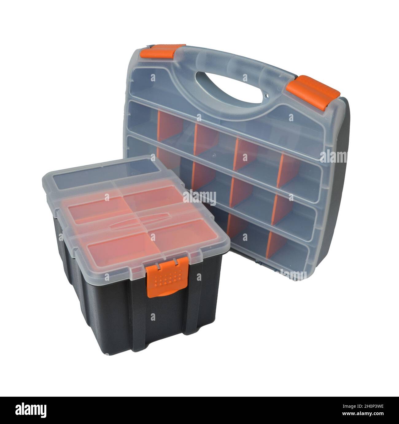plastic boxes and containers for storing and carrying tools and various