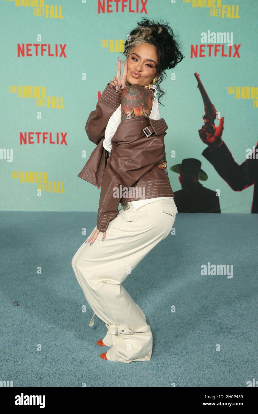 Los Angeles, Ca. 13th Oct, 2021. Kehlani at the Special Screening Of The Harder They Fall at The Shrine in Los Angeles, California on October 13, 2021. Credit: Faye Sadou/Media Punch/Alamy Live News Stock Photo
