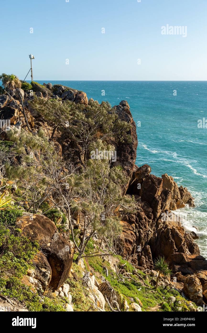 Headland and ocean view at Seventeen Seventy, Queensland. Stock Photo