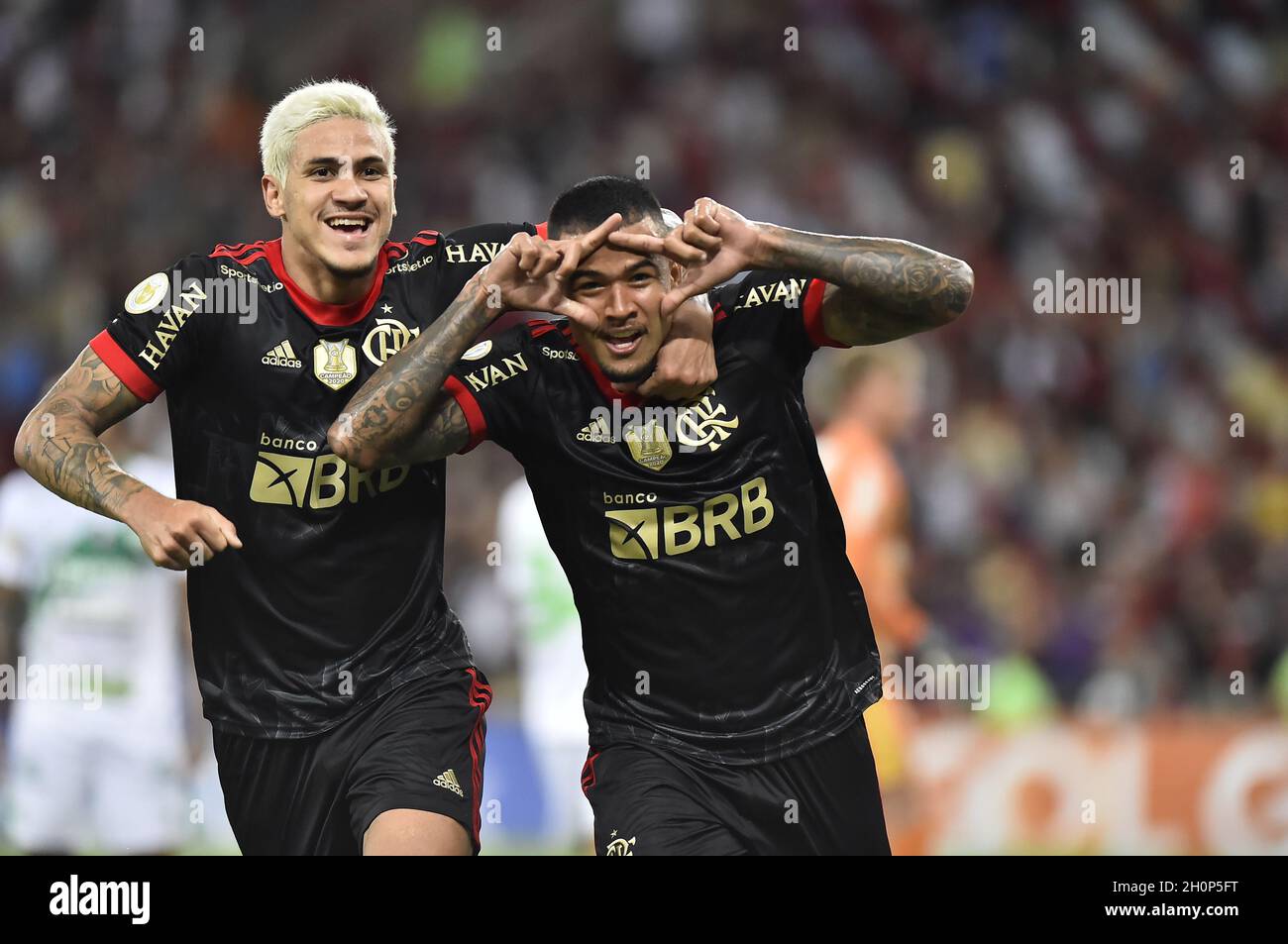 Kenedy of Flamengo celebrates after scoring his goal against Juventude ...