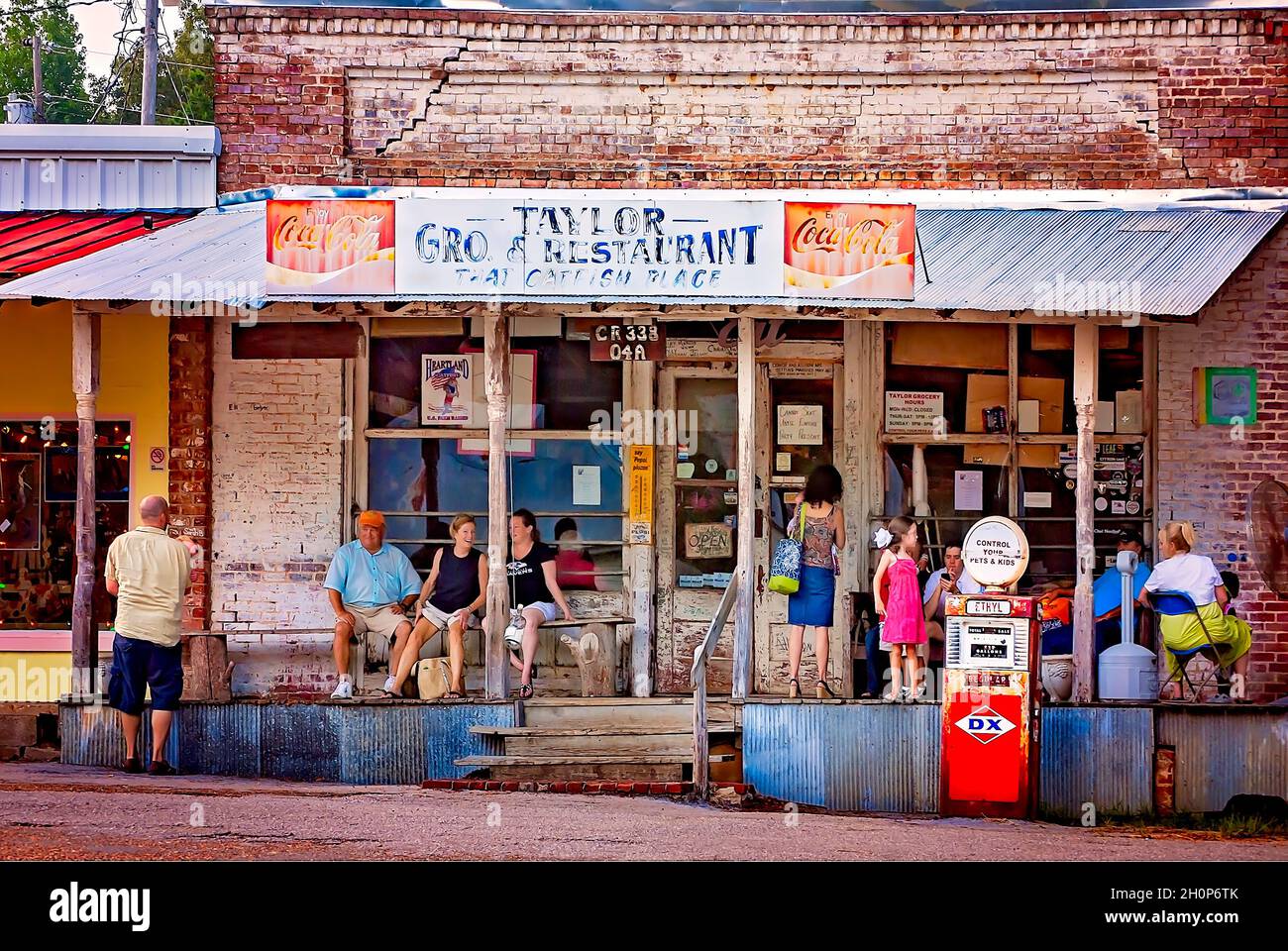 Customers wait for a table at Taylor Grocery, July 31, 2011, in Taylor, Mississippi. Taylor Grocery was founded more than a century ago. Stock Photo