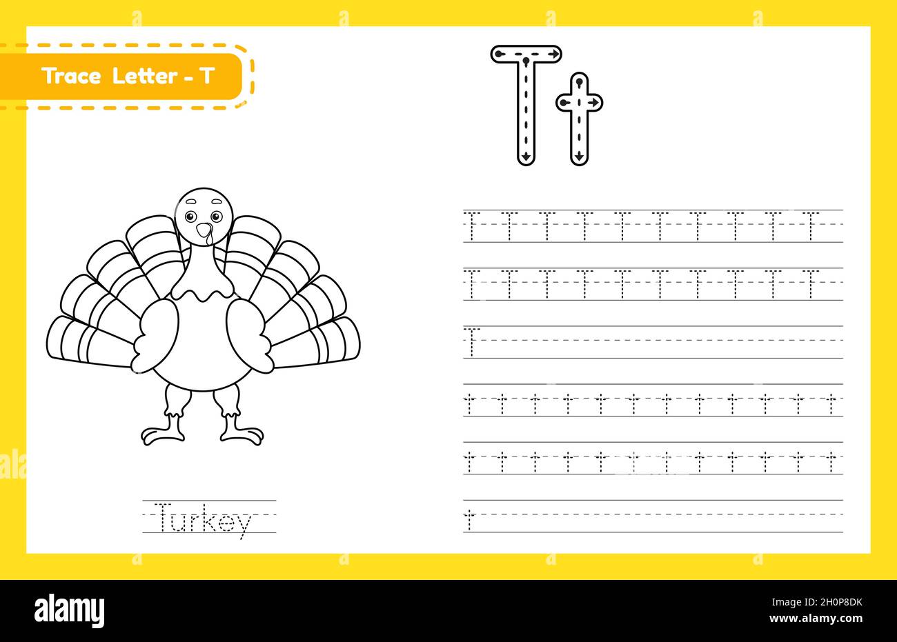 Alphabet Tracing Worksheet Stock Vector by ©nahhan 145233427