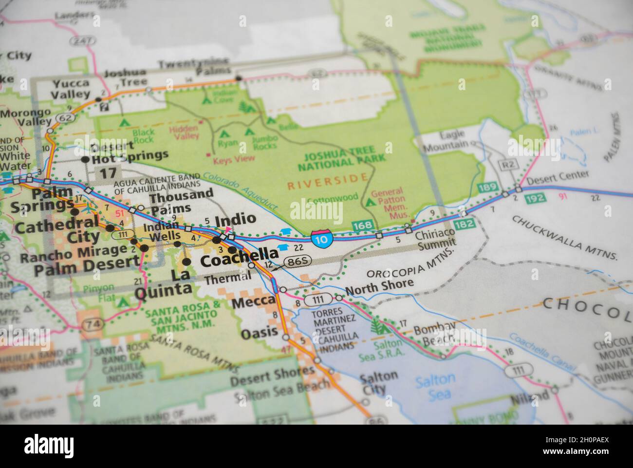 Map of city of Coachella, CA Stock Photo - Alamy