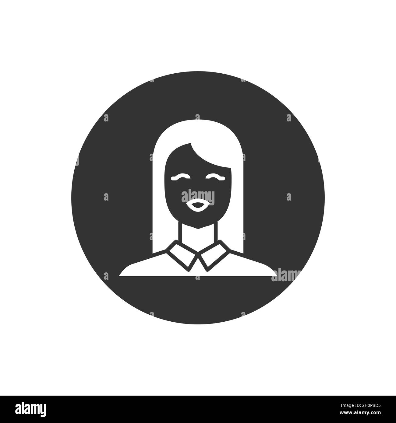 Avatar female girl outline Black and White Stock Photos & Images - Alamy