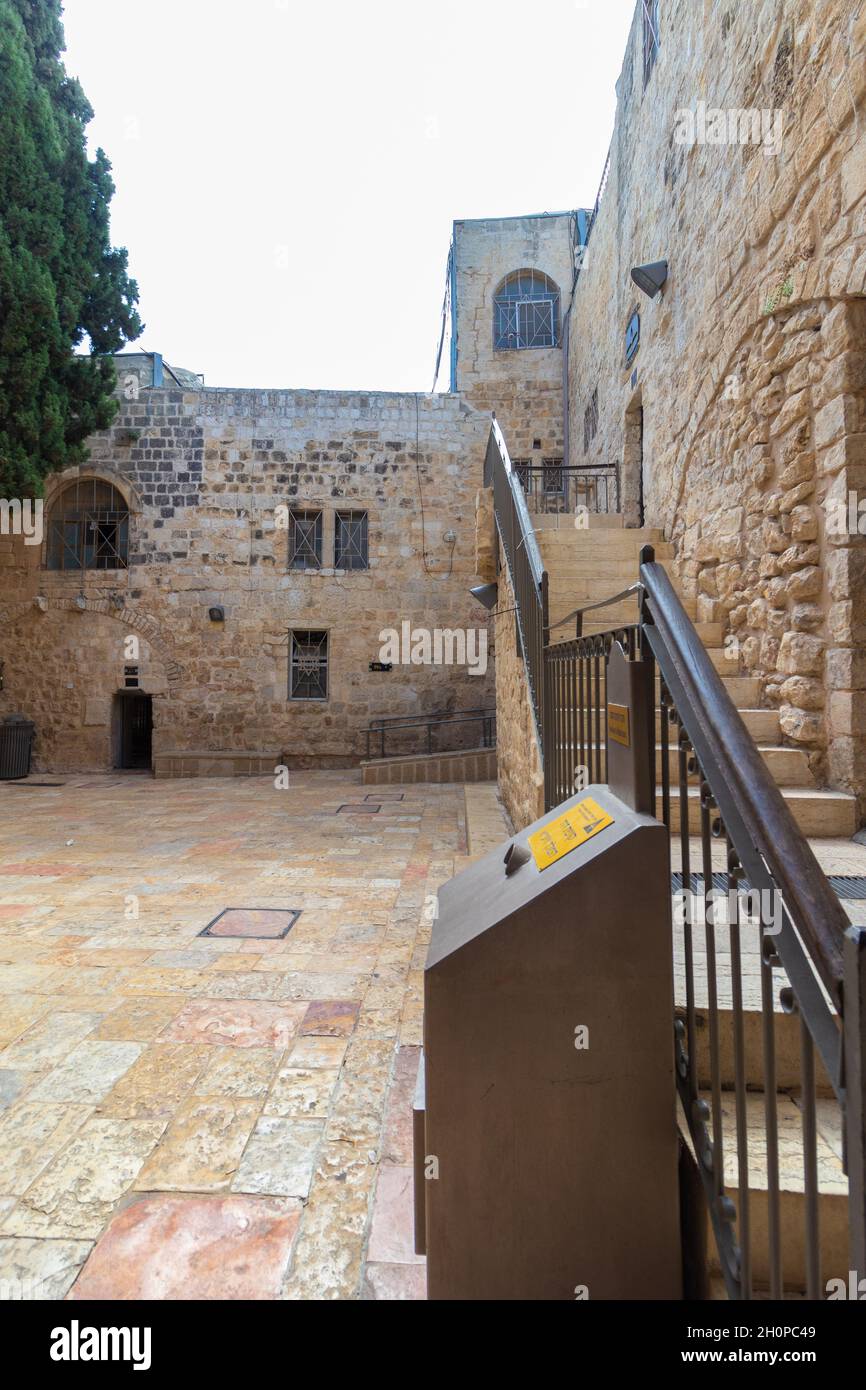 jerusalem-israel. 13-10-2021. The famous structure of the tomb of King David on Mount Zion in the Jewish Quarter of Jerusalem Stock Photo